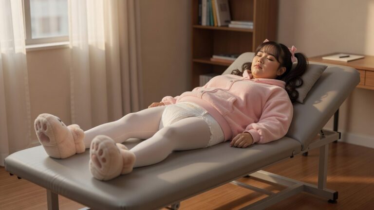 A cosy armchair with a soft blanket showing the comfort behind the adult baby diaper lover meaning